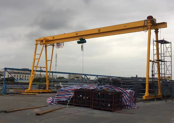 5 het Draadkabel Elektrische het Hijstoestel van Ton Movable Gantry Crane With Openlucht Gebruiken