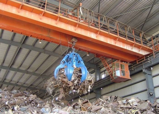 20 ton afvalverwerkingsinstallatie met dubbele bovenloopkraan met grijpbak