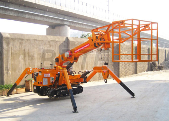 Lifthoogte 5.5m17.8m Vouwbaar Spinkruippakje Crane For Roof Work