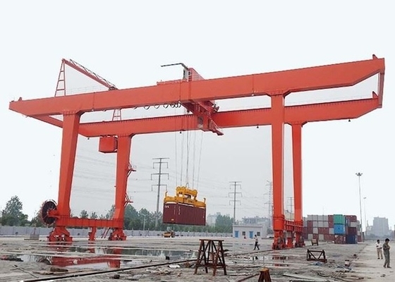 Van de de Band Op rails gemonteerde Container van RMG Rubber de Brugkraan 40T Materiële Behandelingskraan