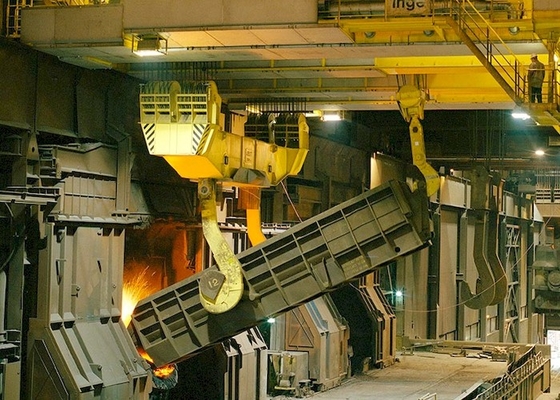 Metallurgische Dubbele de Straalgietlepel Crane With Cabin Control van Staalfabriekinstallatie 32/10t