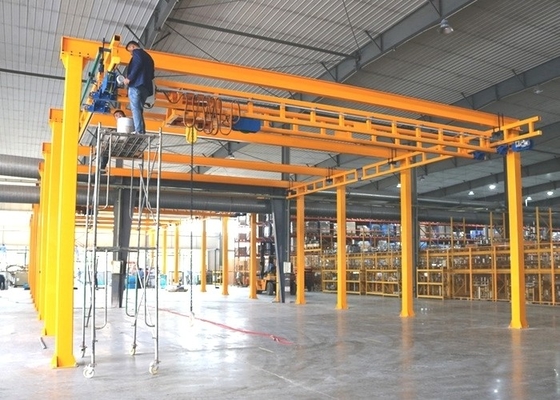 125kg aan 1000kg rechtstreeks Gebogen Op rails gemonteerd Crane For Material Transportation