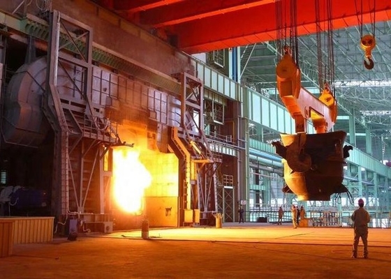 Q345B materiële Gieterijgietlepel Crane Iron Metal Casting Overhead Crane Molten Liquid Steel Ladle
