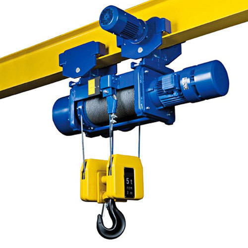 HS CODE 84251100 5 Ton Electric Wire Rope Hoist voor Enige Balk Luchtkraan