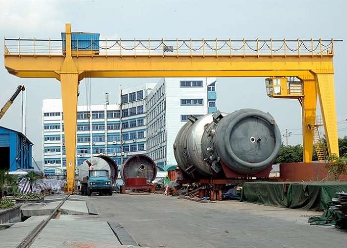 Elektrische 10-75t dubbelbalk-balkkraan Gemakkelijke opheffing met draadloze afstandsbediening